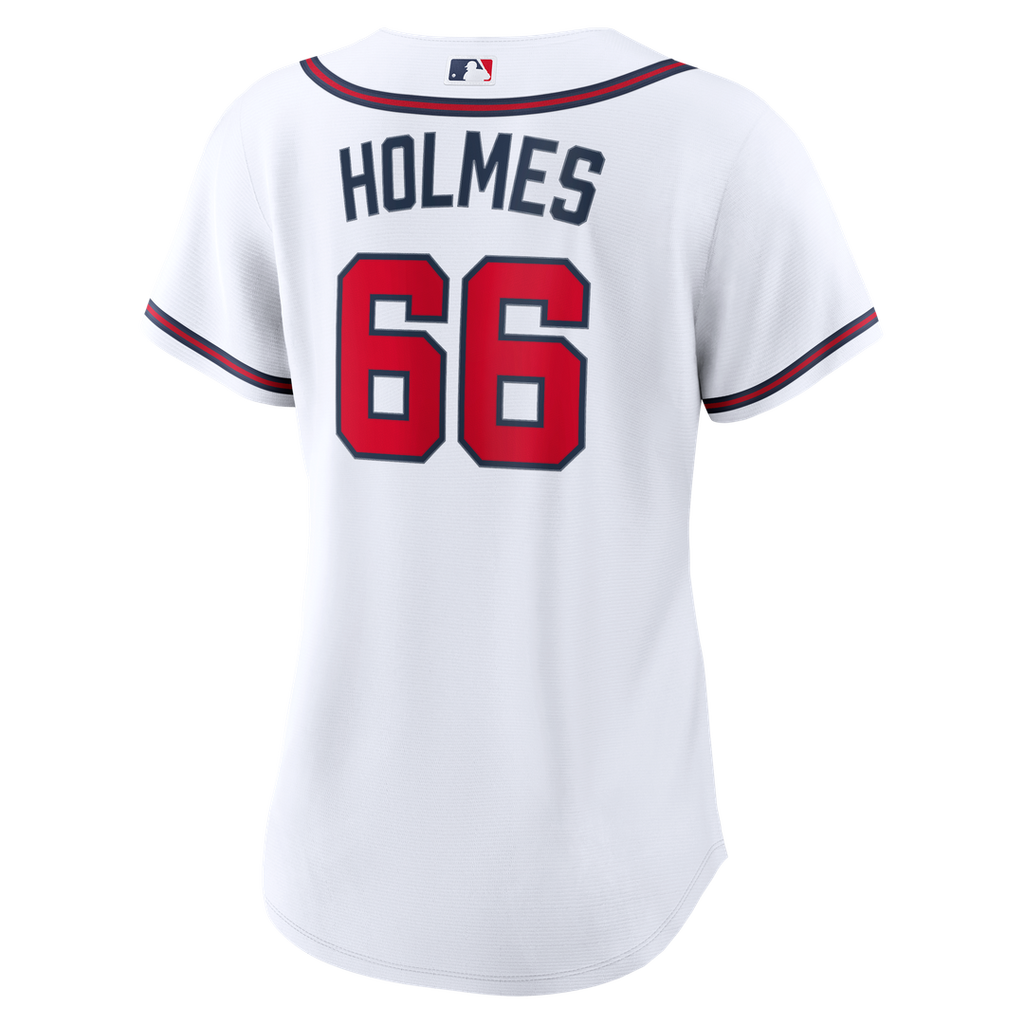Atlanta Braves Grant Holmes Women's Home Replica Jersey (White)