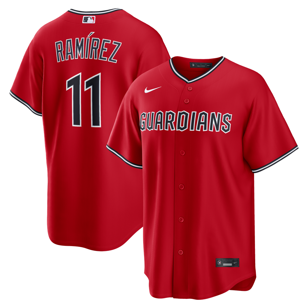 Cleveland Guardians José Ramírez Alternate Replica Jersey (Red)