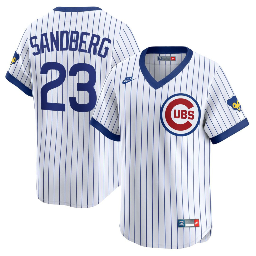 Chicago Cubs Ryne Sandberg Throwback Cooperstown Limited Jersey (White)