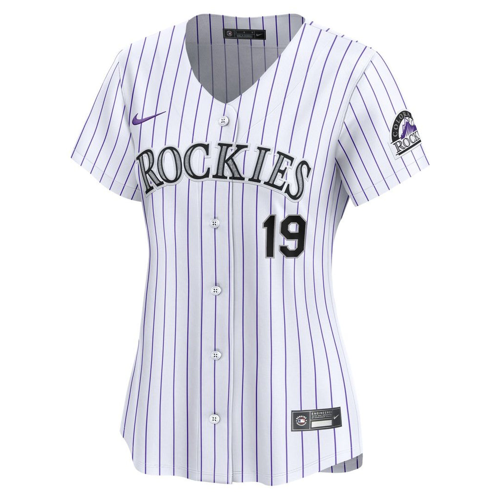 Colorado Rockies Charlie Blackmon Women's Home Limited Jersey (White)