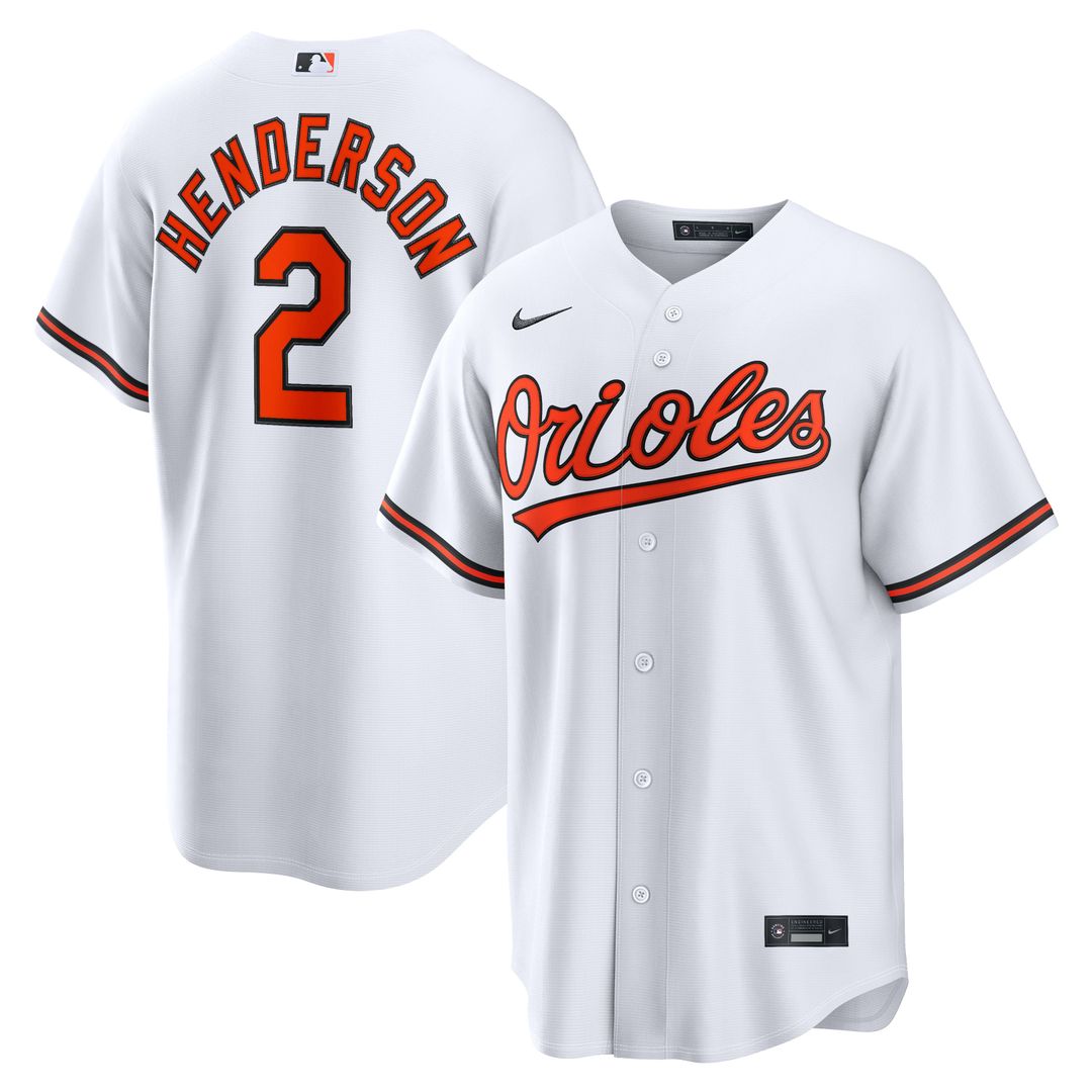 Baltimore Orioles Gunnar Henderson Home Replica Jersey (White)