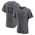 New York Mets Francisco Lindor City Connect Authentic Sponsor Patch Jersey (Gray)