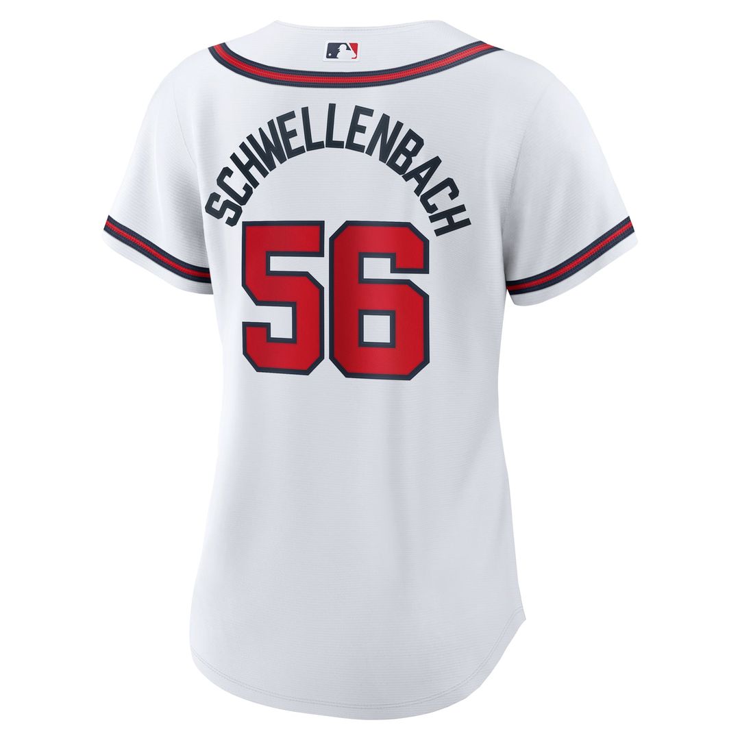 Atlanta Braves Spencer Schwellenbach Women's Home Replica Jersey (White)