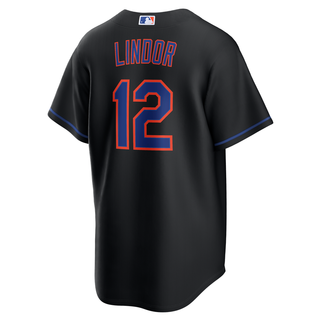 New York Mets Francisco Lindor Alternate Replica Jersey (Black)