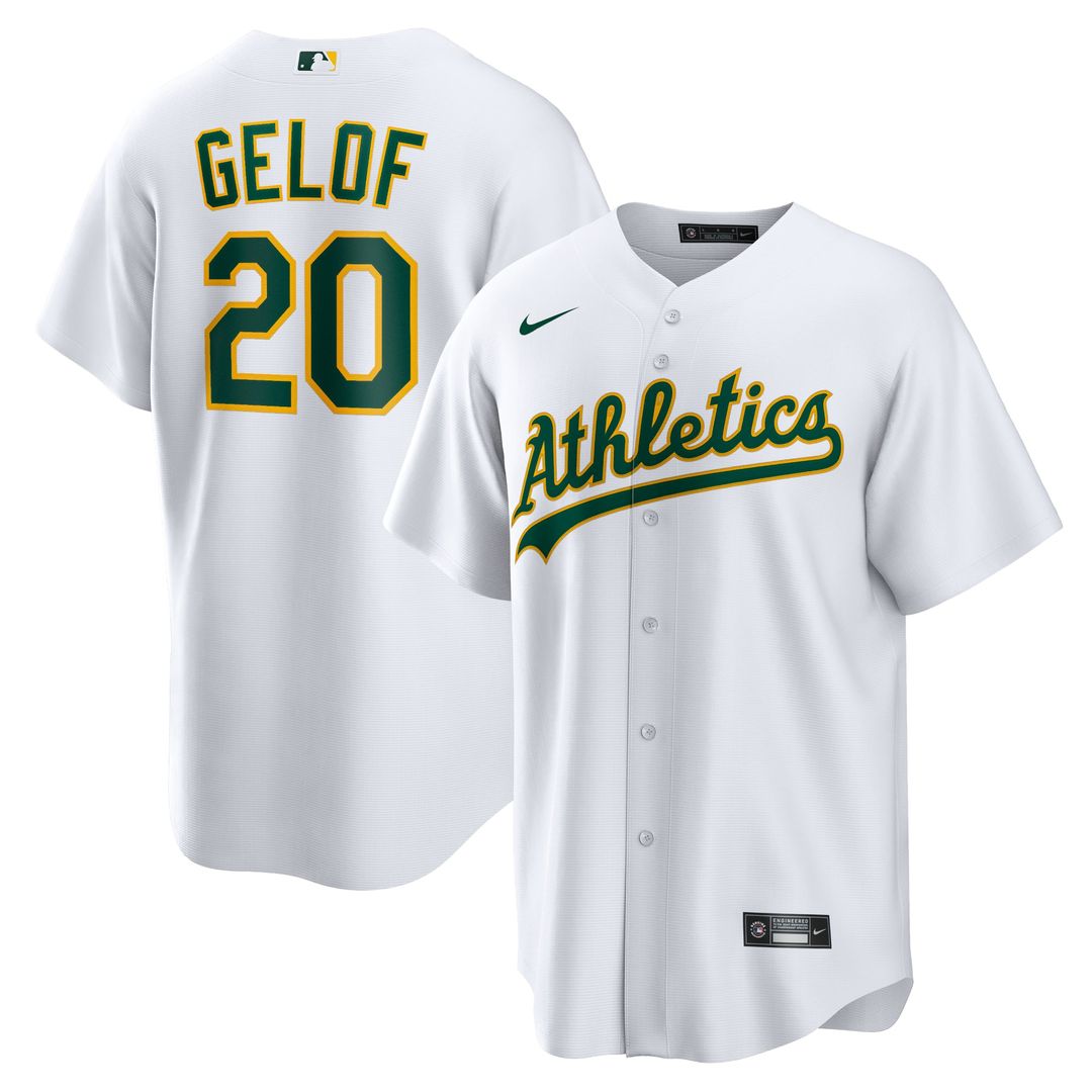Athletics Zack Gelof Home Replica Jersey (White)