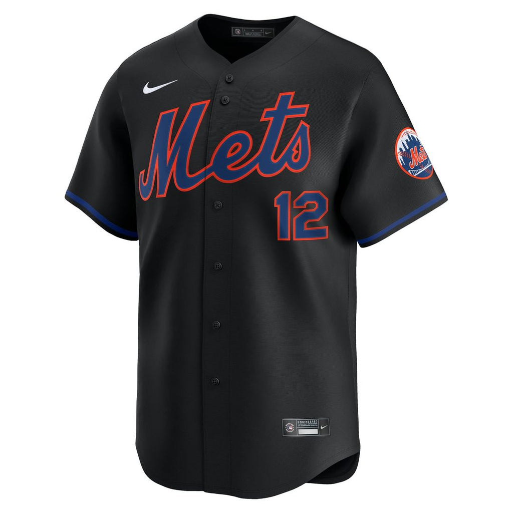 New York Mets Francisco Lindor Alternate Limited Jersey (Black)