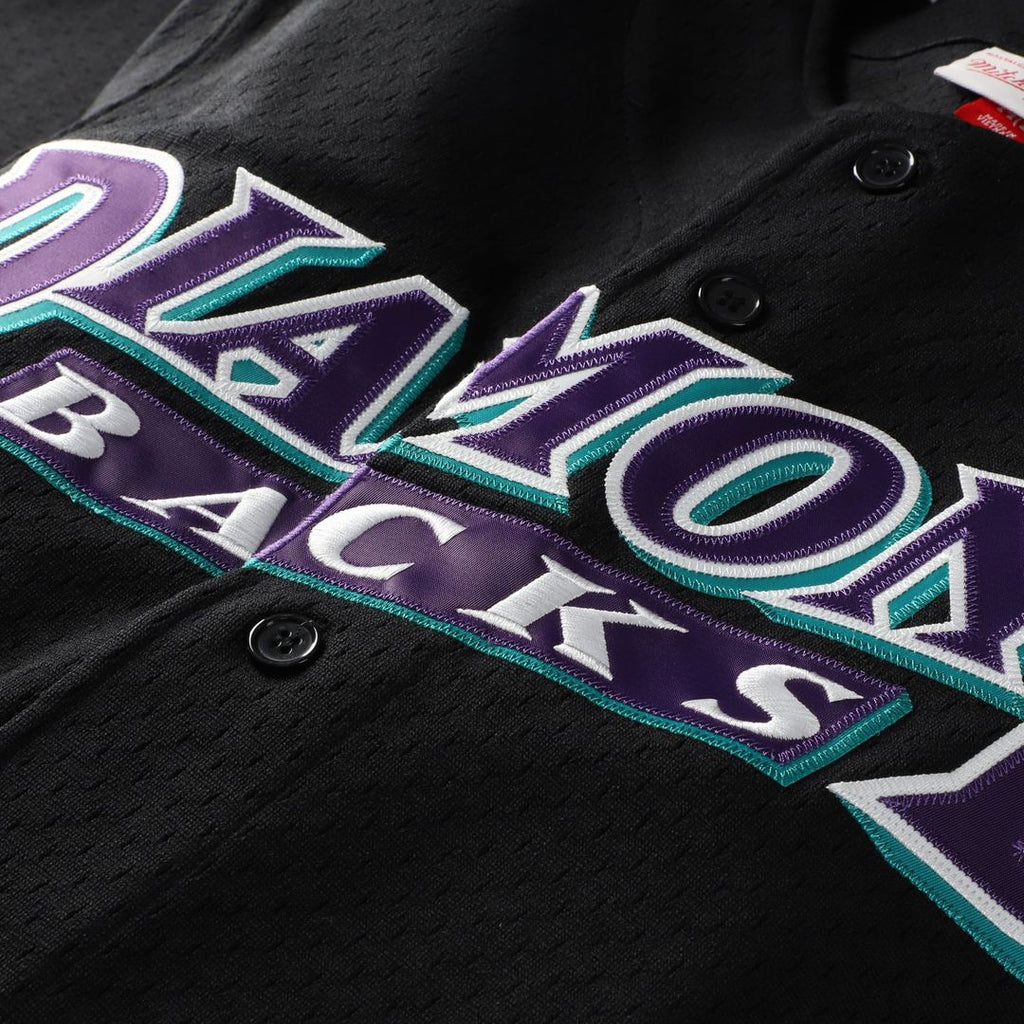 Arizona Diamondbacks Randy Johnson Cooperstown Mesh Batting Practice Button-Up Jersey (Black)