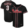 Philadelphia Phillies Bryce Harper Youth Fashion Replica Jersey (Black)