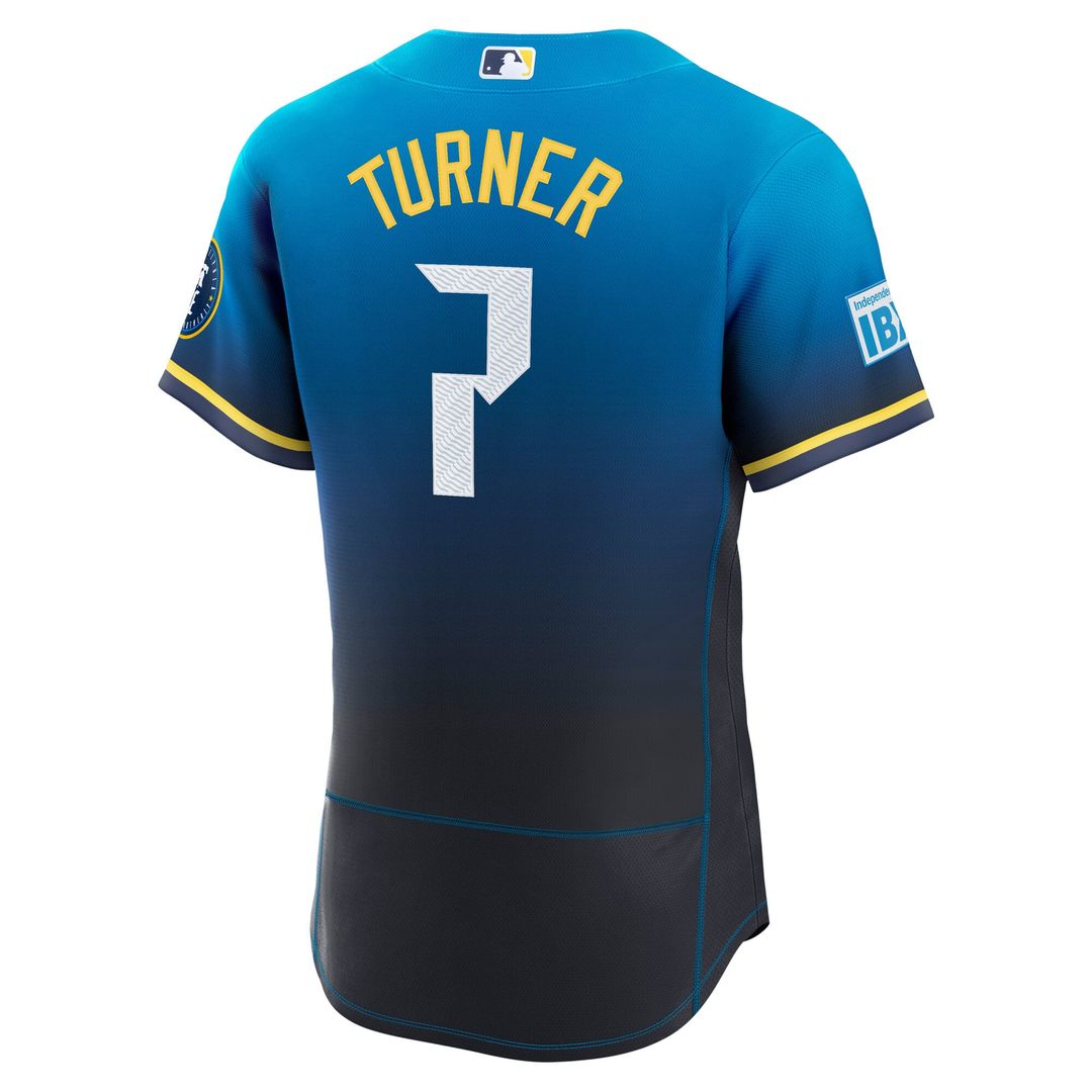 Philadelphia Phillies Trea Turner City Connect Authentic Sponsor Patch Jersey (Navy)