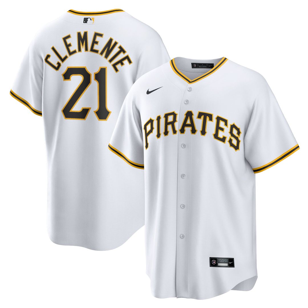 Pittsburgh Pirates Roberto Clemente Home Replica Player Name Jersey (White)
