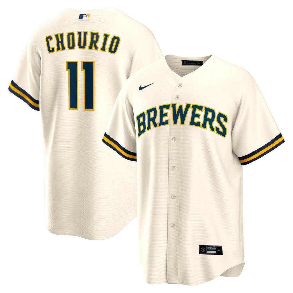 Milwaukee Brewers Jackson Chourio Home Replica Jersey (Cream)