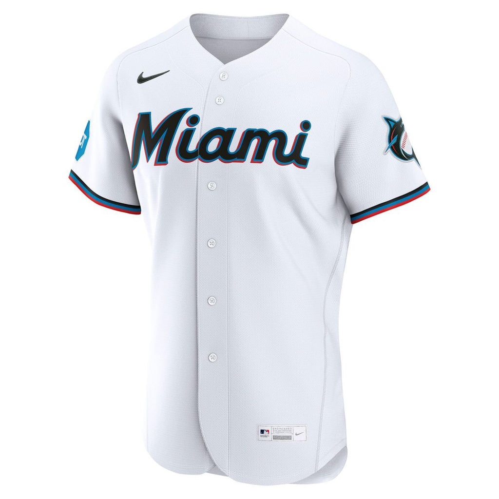 Miami Marlins Home Authentic Jersey (White)
