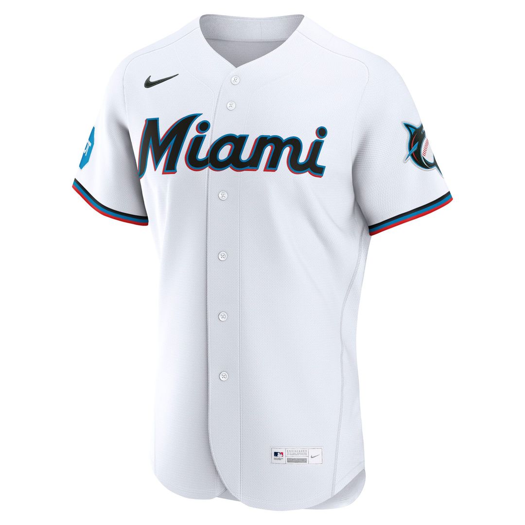 Miami Marlins Home Authentic Jersey (White)