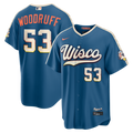Milwaukee Brewers Brandon Woodruff 2026 City Connect Stadium Jersey (Mineral Blue)