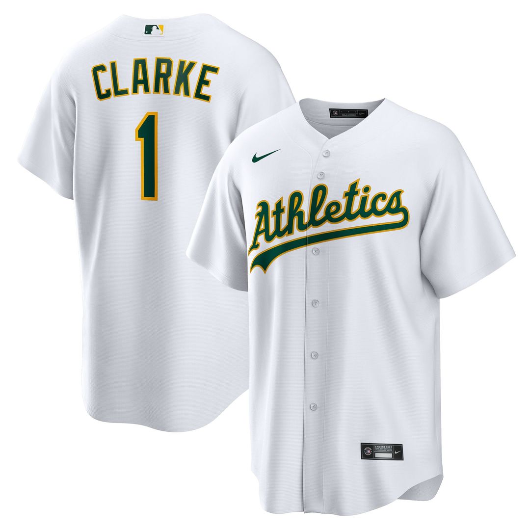 Athletics Denzel Clarke Home Replica Jersey (White)