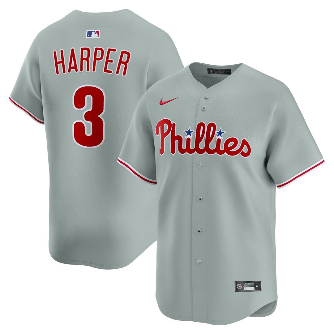 Philadelphia Phillies Bryce Harper Road Limited Jersey (Gray)