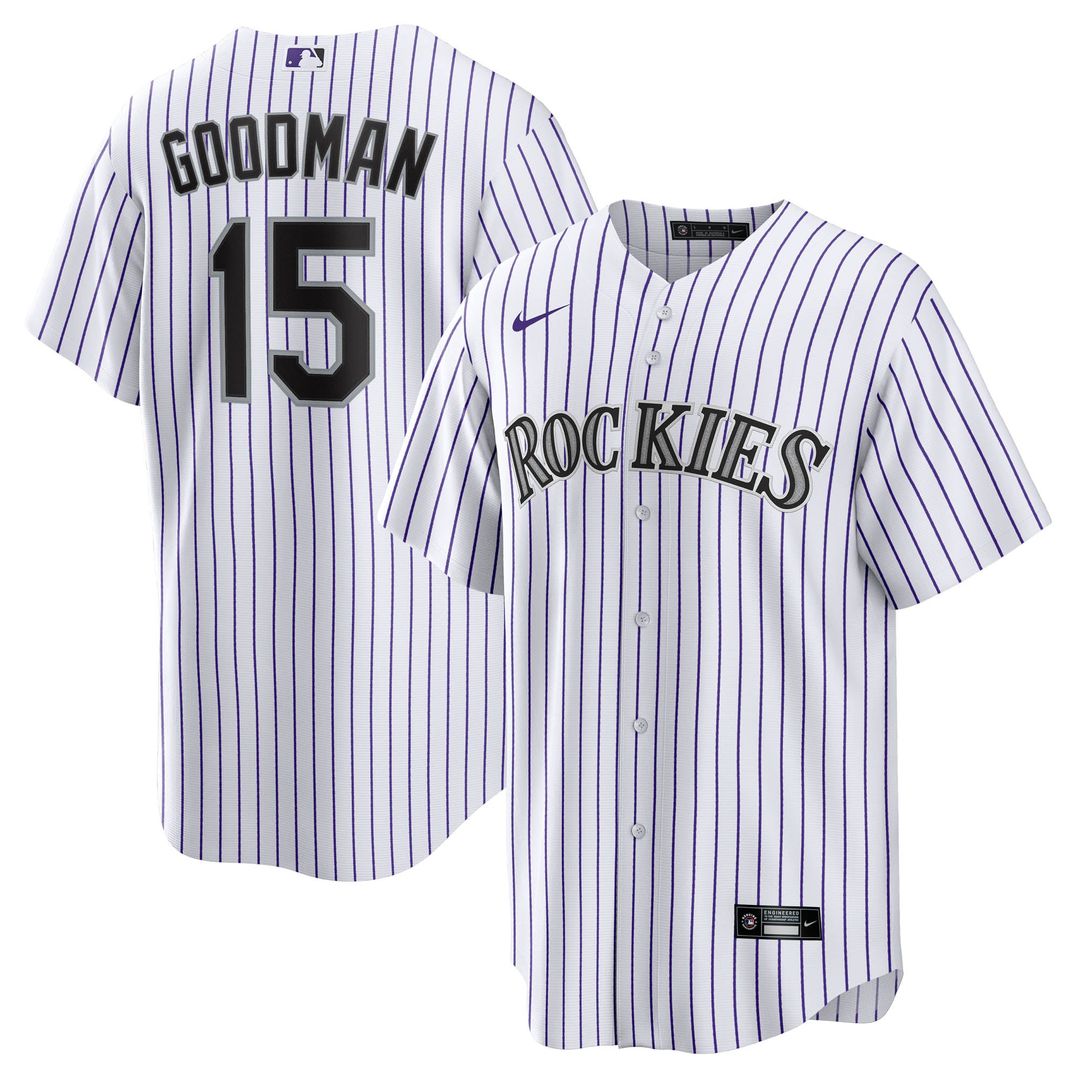 Colorado Rockies Hunter Goodman Home Replica Jersey (White)