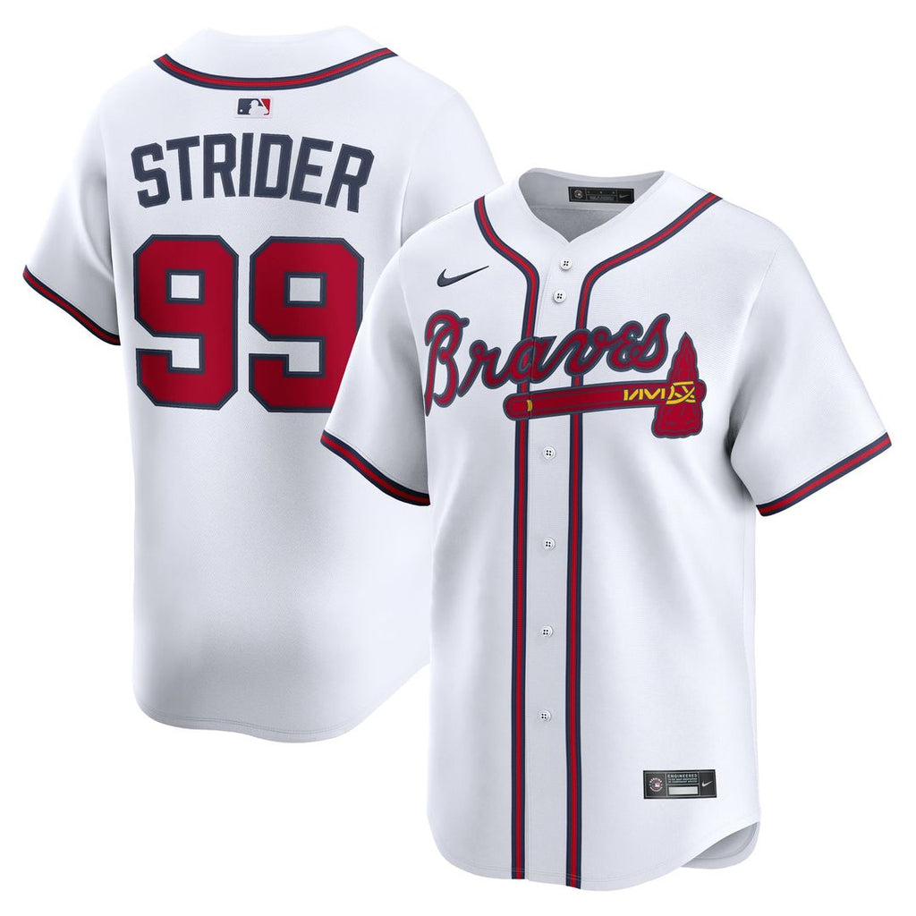 Atlanta Braves Spencer Strider Home Limited Jersey (White)