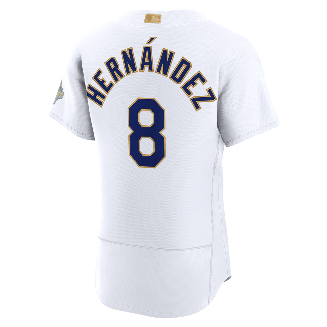 Los Angeles Dodgers Enrique Hernández 2026 Gold Collection Authentic Jersey (White)