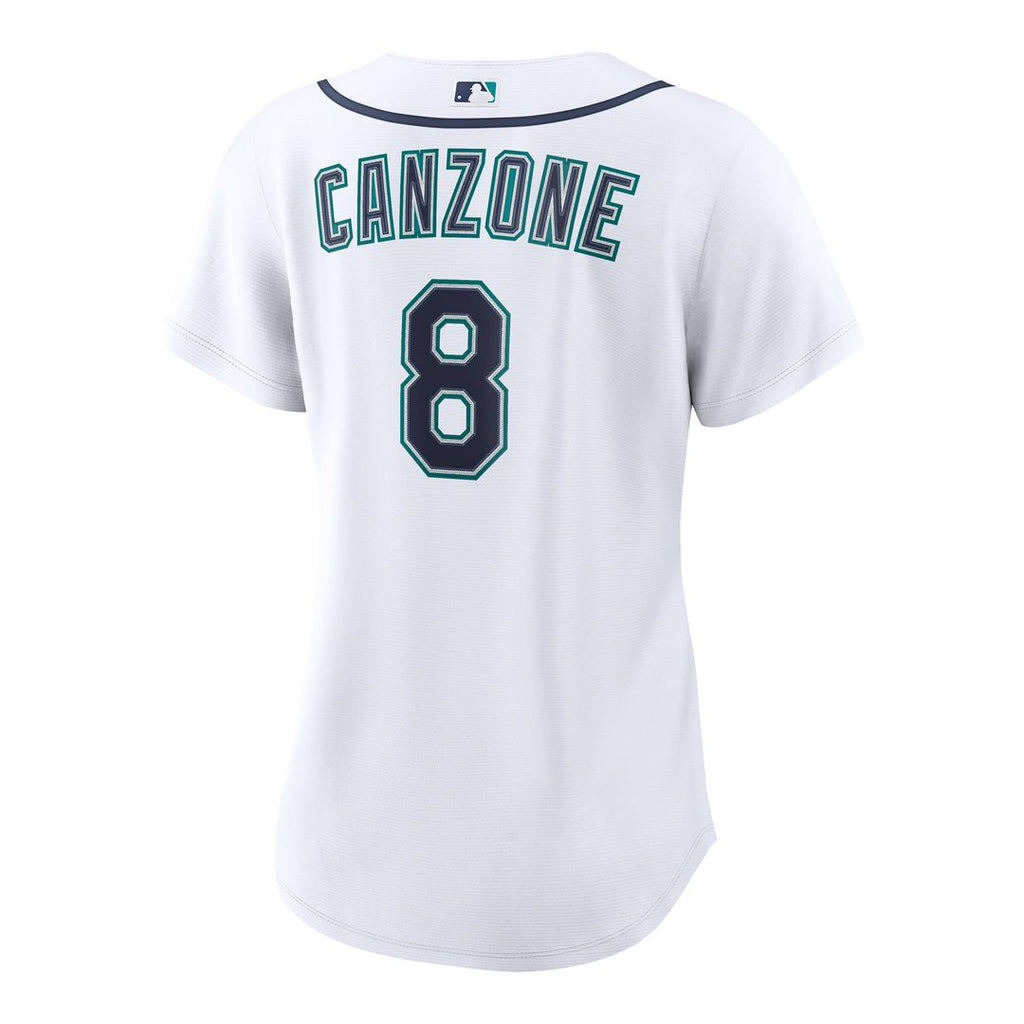 Seattle Mariners Dominic Canzone Women's Home Replica Jersey (White)