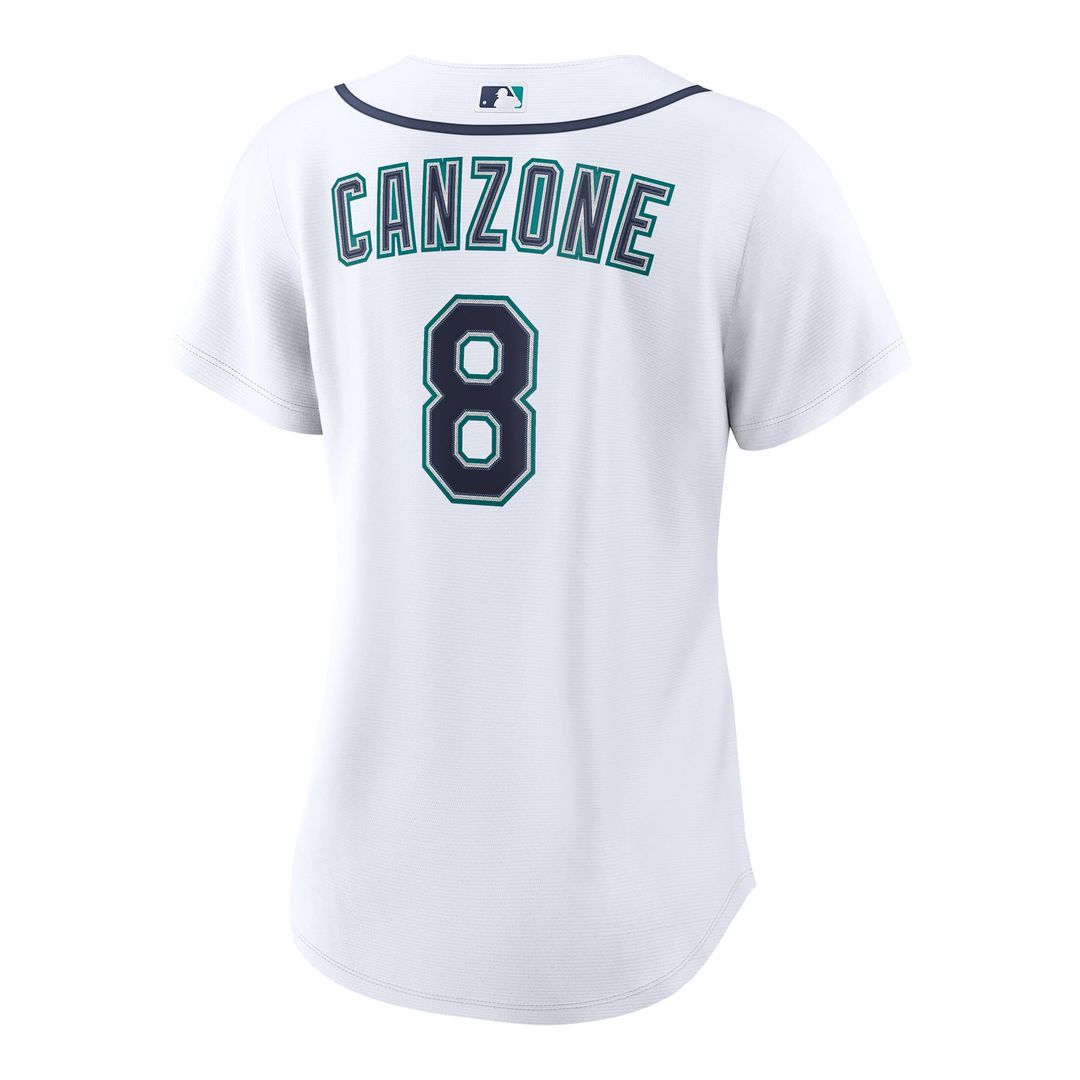Seattle Mariners Dominic Canzone Women's Home Replica Jersey (White)