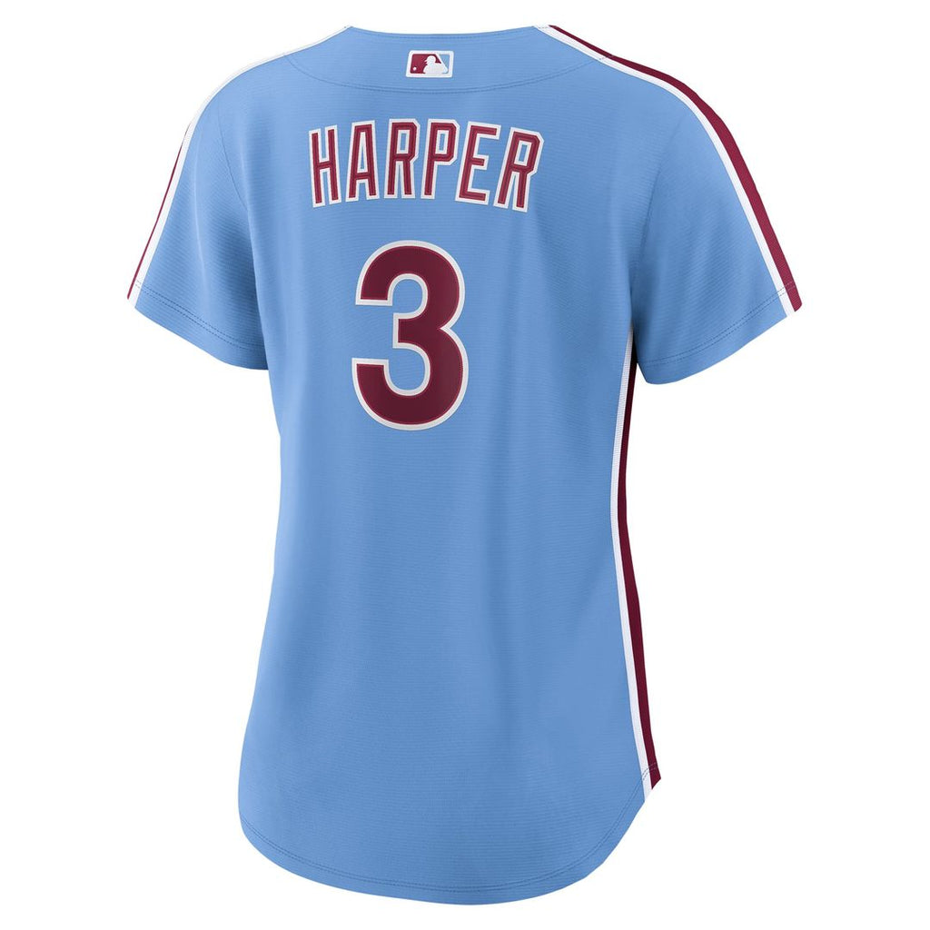 Philadelphia Phillies Bryce Harper Women's Alternate Replica Jersey (Light Blue)