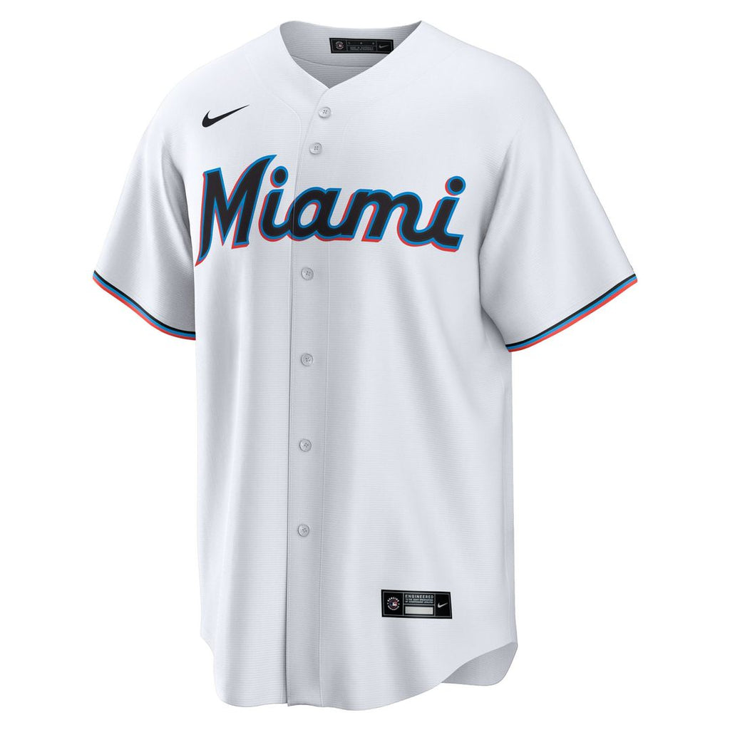 Miami Marlins Liam Hicks Home Replica Jersey (White)