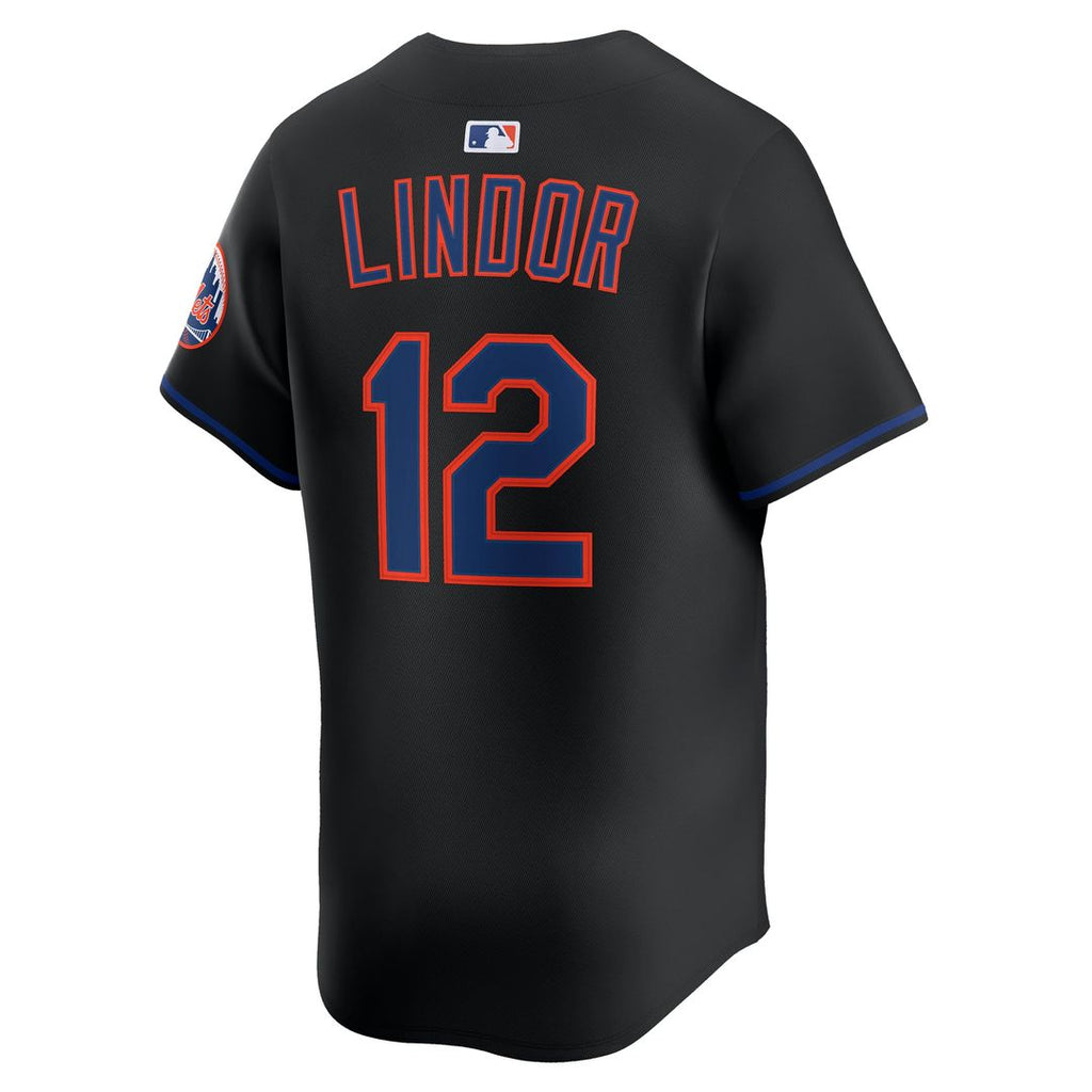 New York Mets Francisco Lindor Alternate Limited Jersey (Black)