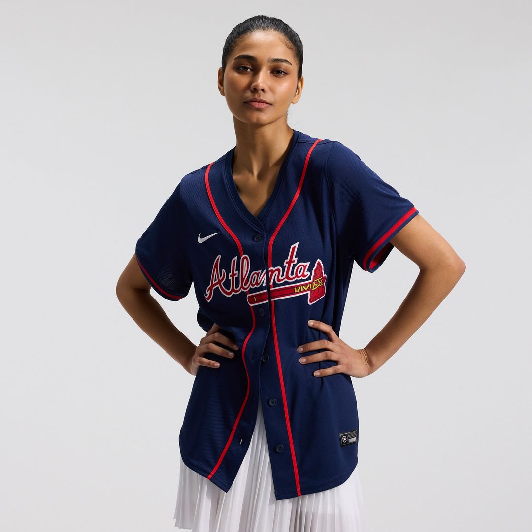 Atlanta Braves Ronald Acuña Jr. Women's Alternate Limited Jersey (Navy)