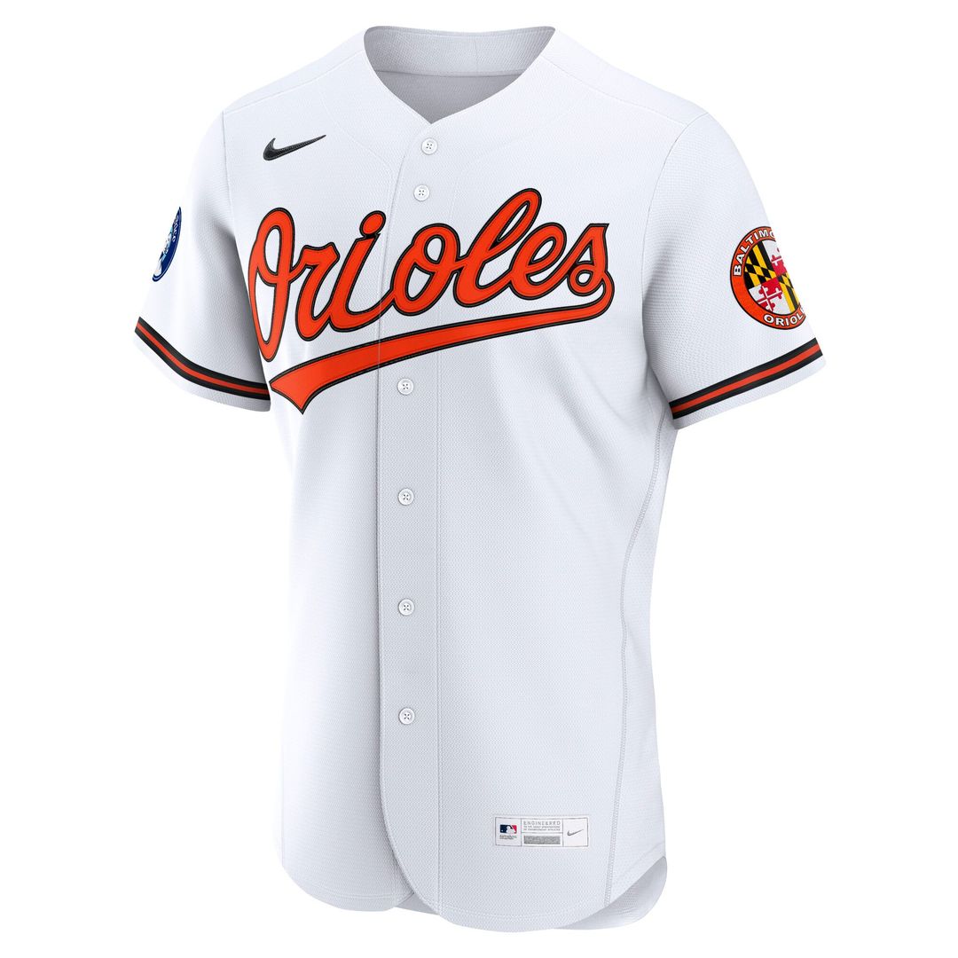 Baltimore Orioles Home Sponsor Patch Authentic Jersey (White)