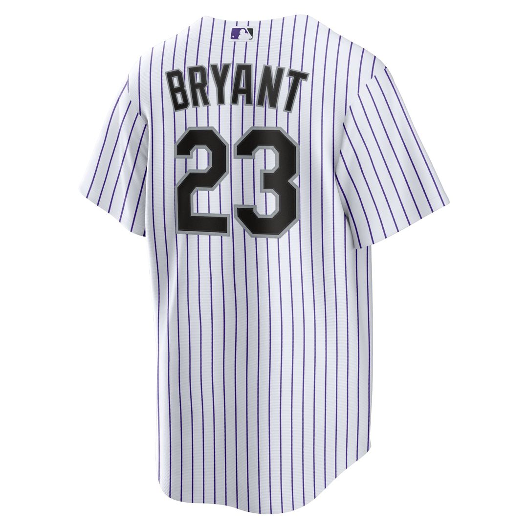 Colorado Rockies Kris Bryant Replica Jersey (White/Purple)
