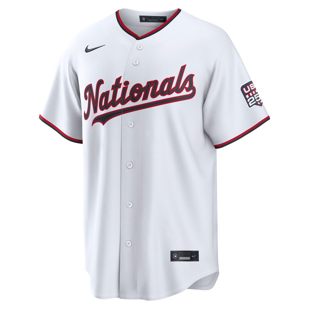 Washington Nationals James Wood USA 250 Fourth of July Home Stadium Jersey (White)