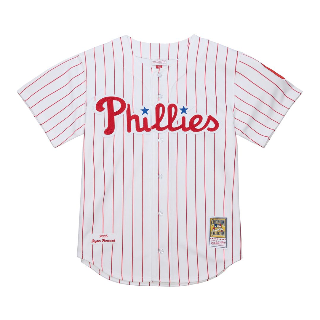 Philadelphia Phillies Ryan Howard Cooperstown Authentic Jersey (White)