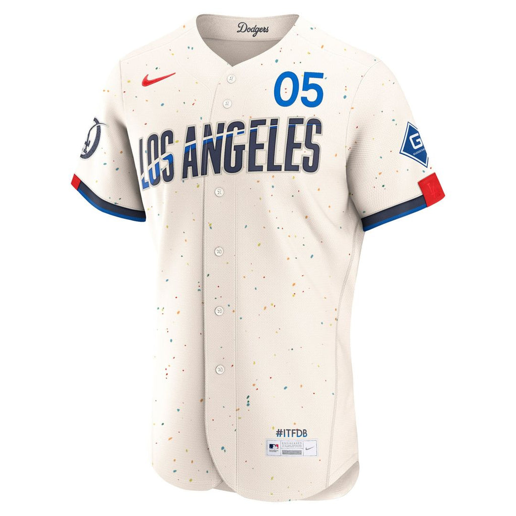 Los Angeles Dodgers Freddie Freeman City Connect Authentic Sponsor Patch Jersey (Cream)