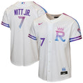 Kansas City Royals Bobby Witt Jr. Youth 2026 City Connect Stadium Jersey (White)