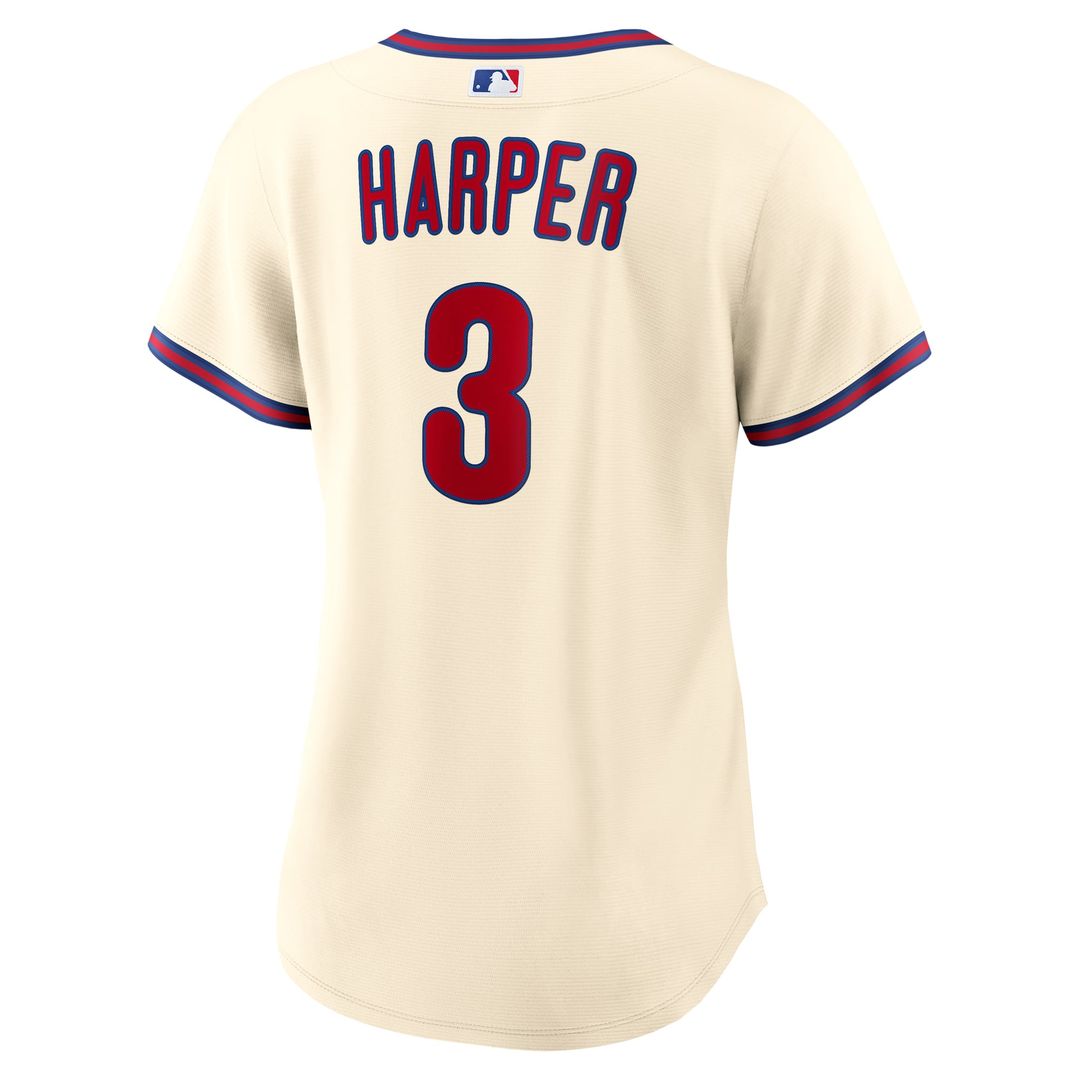 Philadelphia Phillies Bryce Harper Women's Alternate Replica Jersey (Cream)