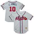 Atlanta Braves Chipper Jones 1995 Throwback Authentic Jersey (Gray)