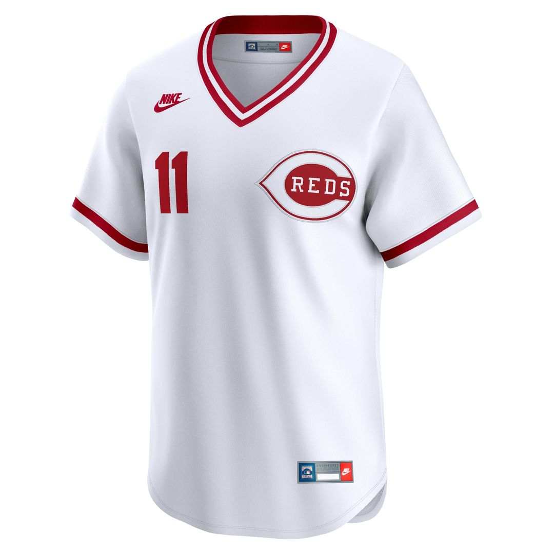 Cincinnati Reds Barry Larkin Throwback Cooperstown Limited Jersey (White)