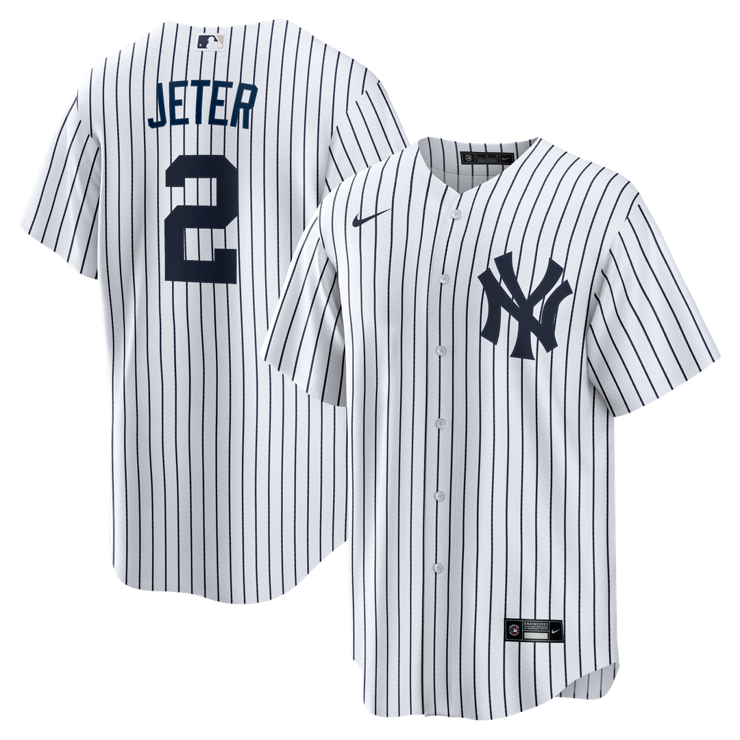 New York Yankees Derek Jeter Home Retired Replica Jersey (White)