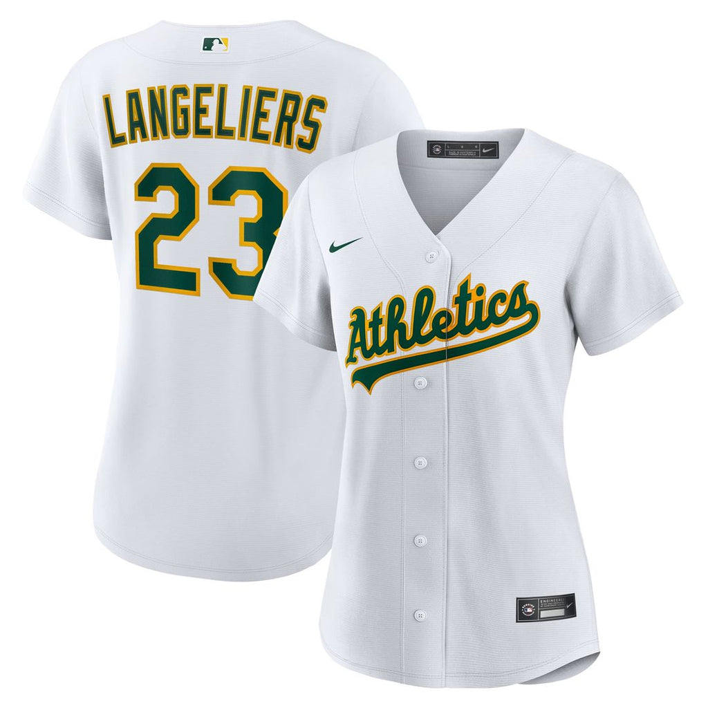Athletics Shea Langeliers Women's Home Replica Jersey (White)