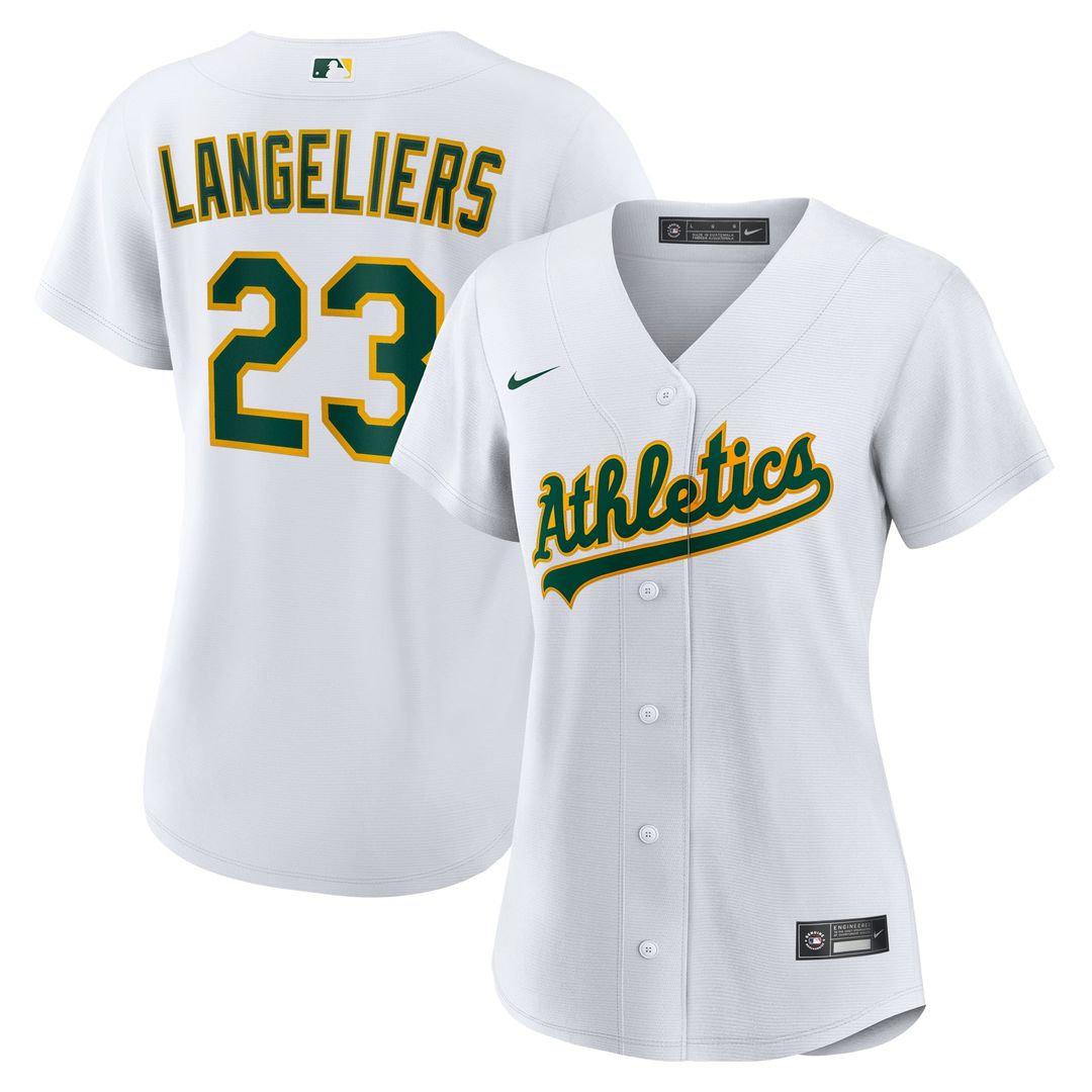 Athletics Shea Langeliers Women's Home Replica Jersey (White)