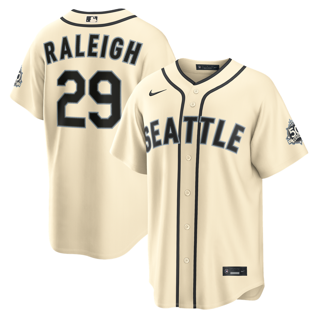 Seattle Mariners Cal Raleigh Alternate Stadium Jersey (Cream)