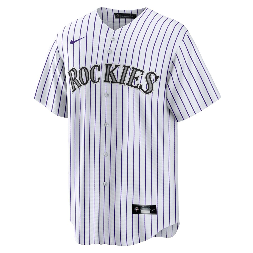 Colorado Rockies Tyler Freeman Home Replica Jersey (White)