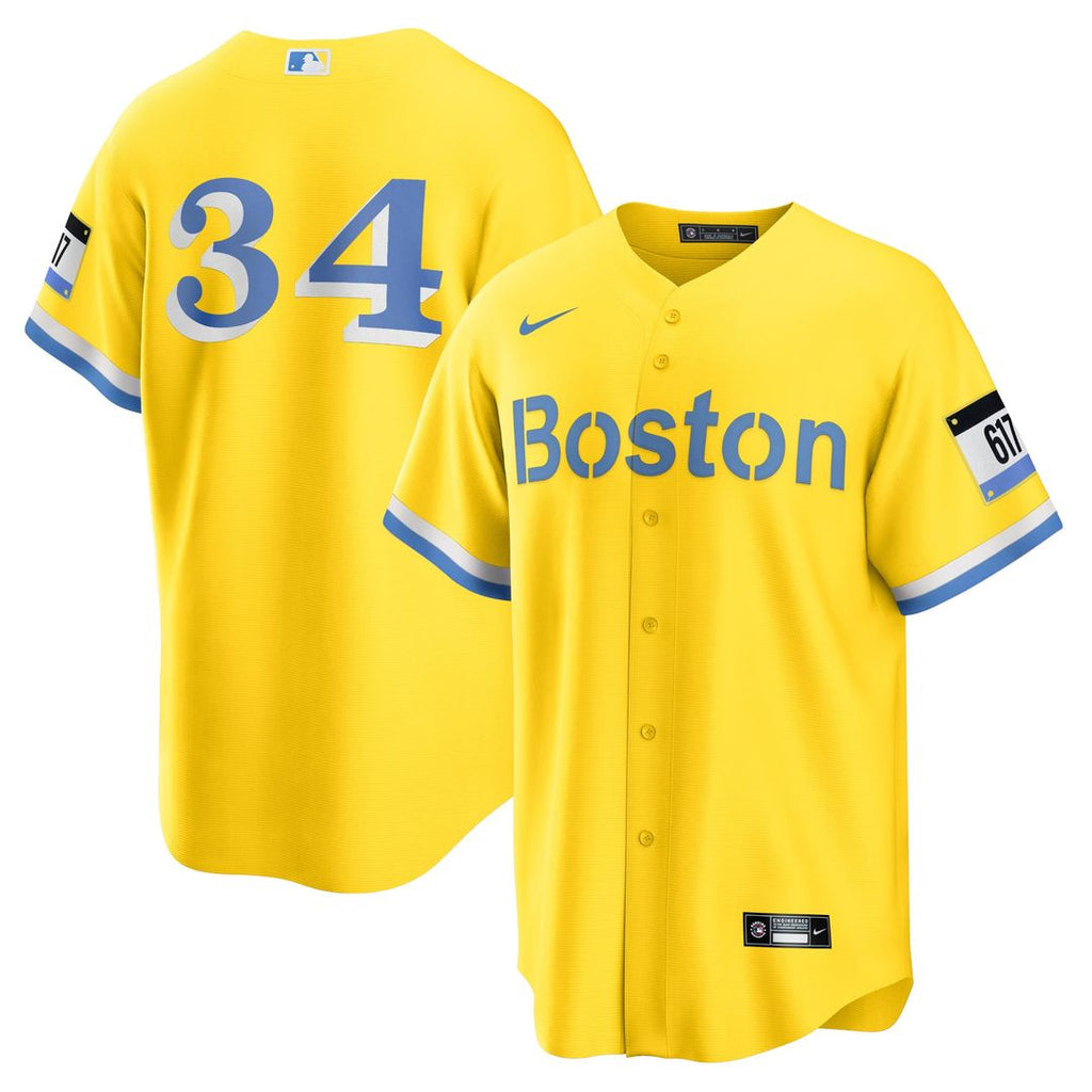 Boston Red Sox David Ortiz Retired Player City Connect Replica Jersey (Gold)