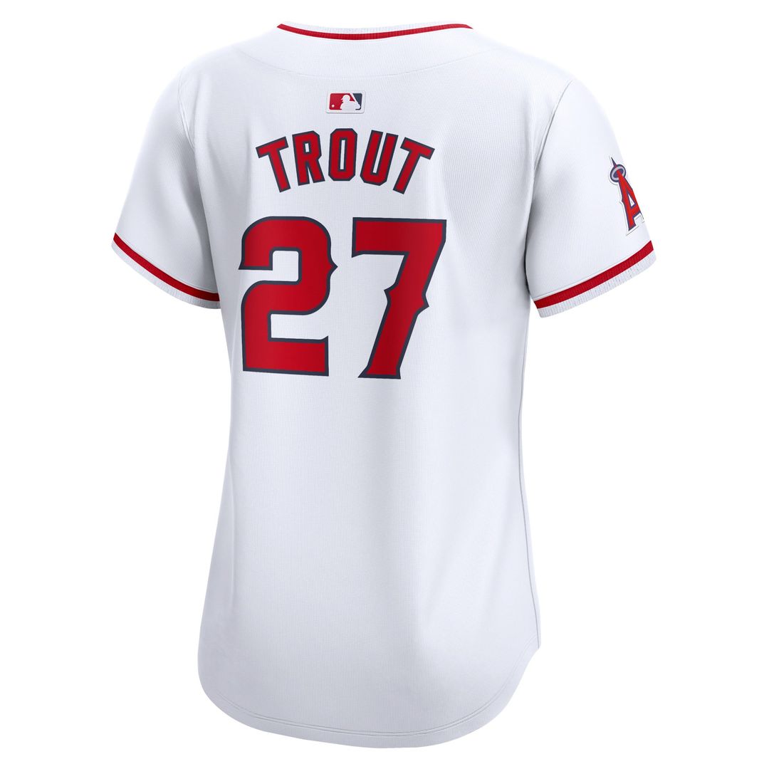 Los Angeles Angels Mike Trout Women's Home Limited Jersey (White)