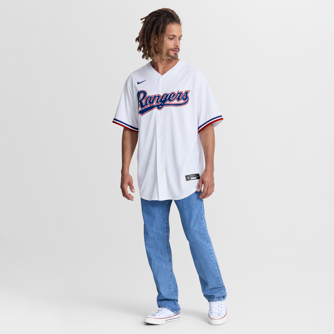 Texas Rangers Jake Burger Home Replica Jersey (White)