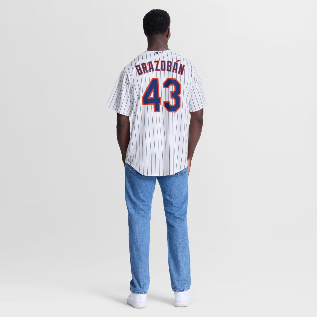 New York Mets Huascar Brazobán Home Replica Jersey (White)