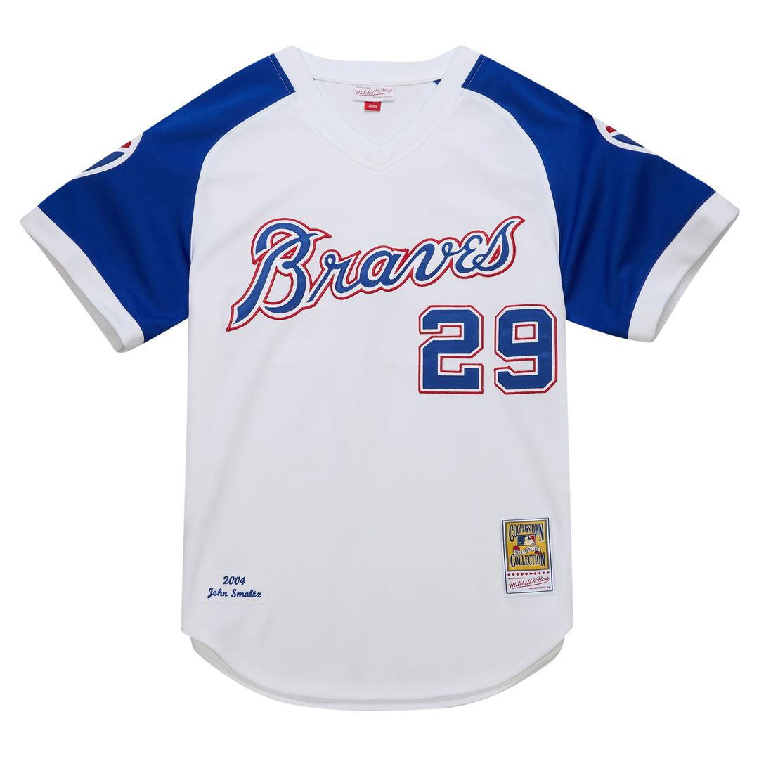 Atlanta Braves John Smoltz 2004 Cooperstown Authentic Throwback Jersey (White)