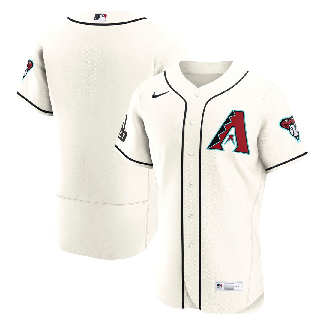 Arizona Diamondbacks Home Sponsor Patch Authentic Jersey (Cream)