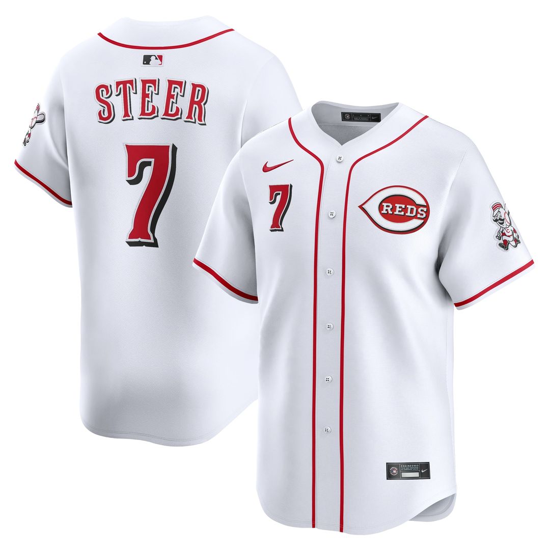 Cincinnati Reds Spencer Steer Home Limited Jersey (White)